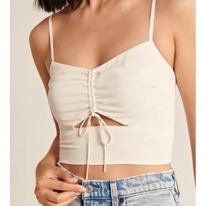Abercrombie Cinched Front Crop Top L